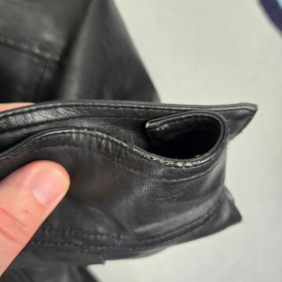 Guess Embroidered Faux Leather Jacket Womens Large Snake Skull Grunge Punk Rock - Picture 5 of 14